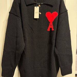 AMI heart logo sweater
